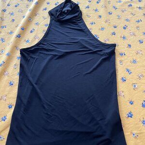 "Guess Collection" Black High Neck Summer Sleeveless Top, Size M